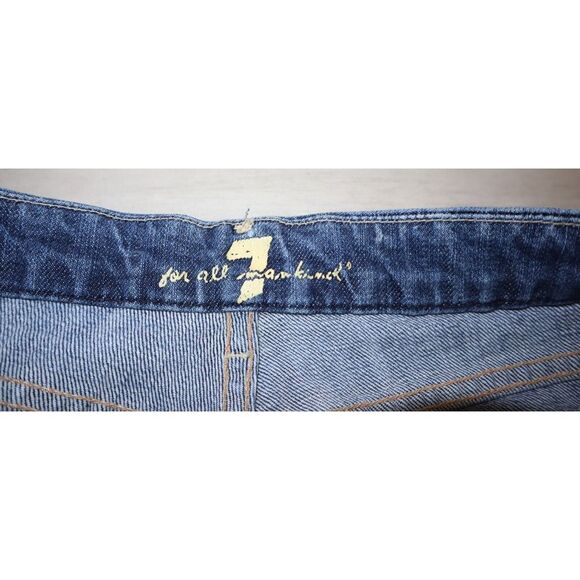 7 For All Mankind Women's Sz 28 Blue "A Pocket" Studded Bootcut Denim Jeans - Picture 4 of 8